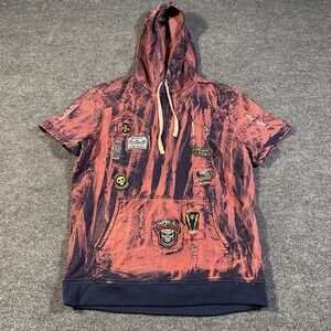Vintage Y2K Imperious Tie Dye Hoodie Mens XL Distressed Motorcycle Lightweight